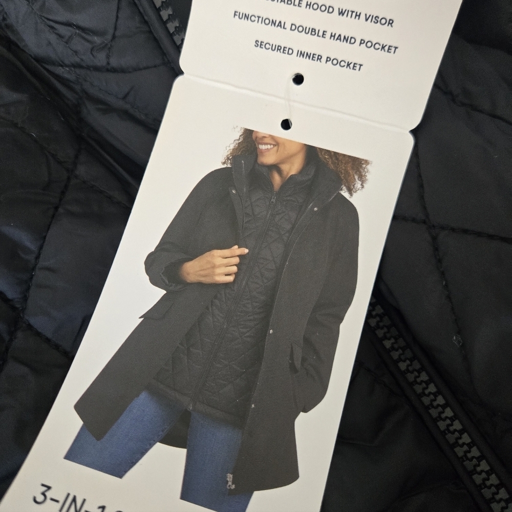 🖤 Lands’ End 3-in-1 Systems Jacket — Size S - Picture 4 of 14